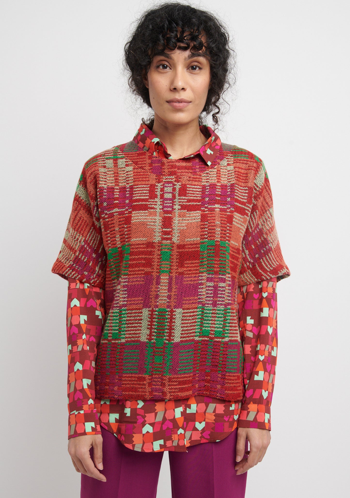 PULL SOUBI LIGNES ORANGE