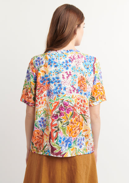 BLOUSE TOPSI GARDEN MULTICOLORE