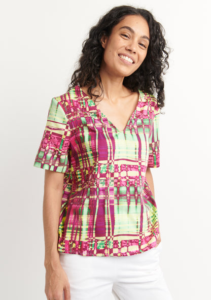 BLOUSE TOPVI FLUO MULTICOLORE