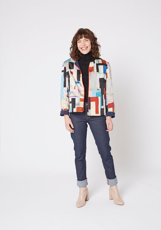 VESTE REVERSIBLE VAMAT CUBISME