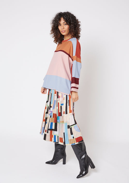 PULL XIPOB RAYURES PASTEL